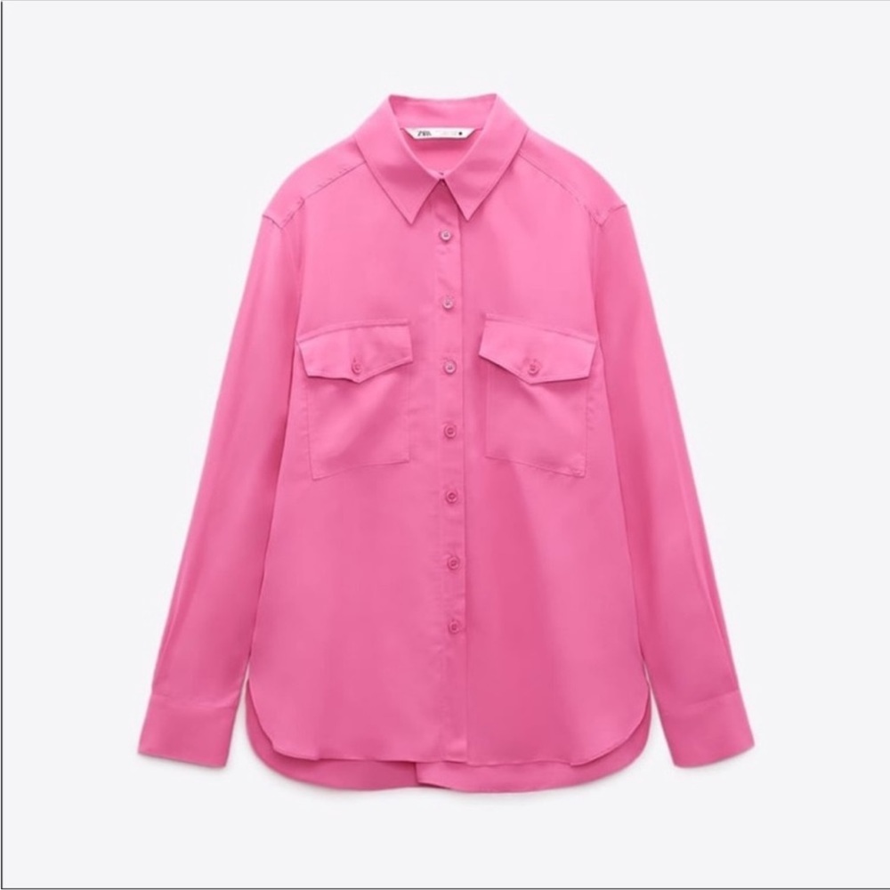 Zara Pink Button-down